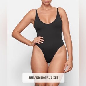 NWT SKIMS Recycled  Swim Scoop Neck One Piece - Onyx